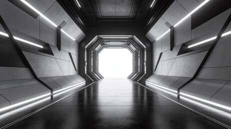 科幻风格未来走廊空间