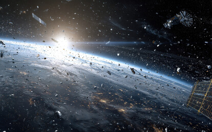 地球轨道上的太空碎片