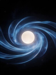 宇宙星云旋涡中心亮球