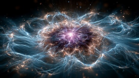 抽象能量波发光星云星系宇宙