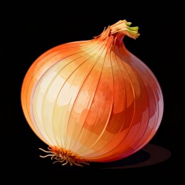 洋葱蔬果插画