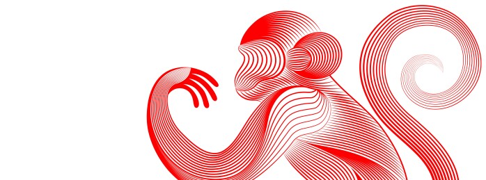 猴矢量插图
