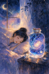 星空瓶旁安睡