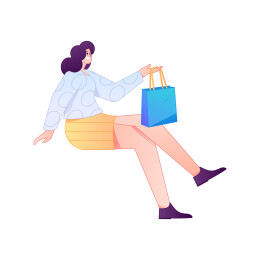 矢量人物电商购物插画