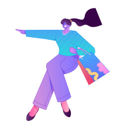 矢量人物电商购物插画