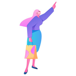 矢量人物电商购物插画