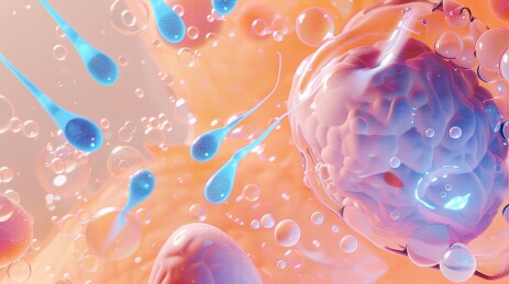 生命孕育微观精子与卵细胞结合
