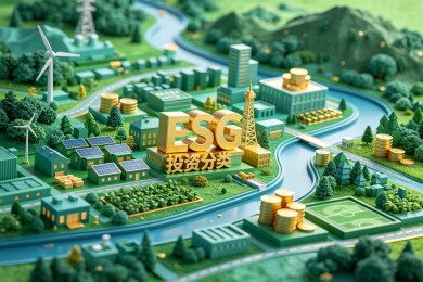 ESG投资3D渲染横版背景图4