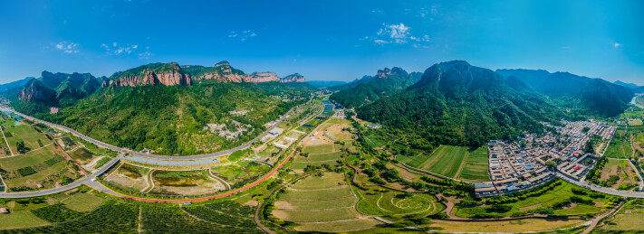 中国河北省武安市720度全景东太行山脉