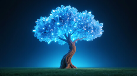 幽蓝奇幻树下的神秘异世界