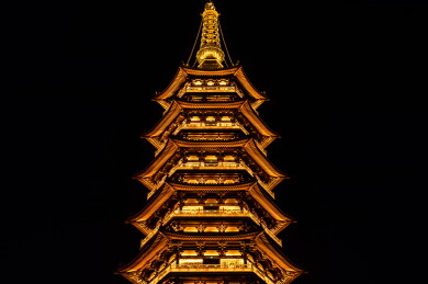 中国浙江金华市婺州古城万佛塔