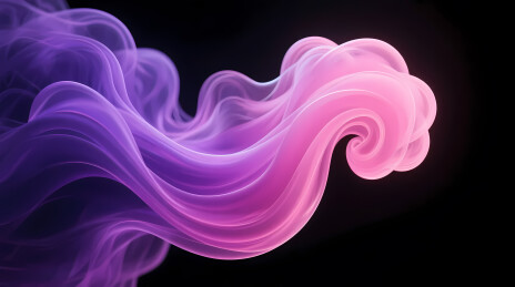 紫粉烟雾流动梦幻黑底
