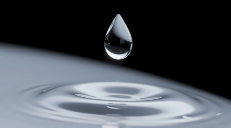 水珠悬空涟漪扩散静谧瞬间