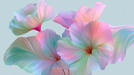 粉绿花叶东方美   