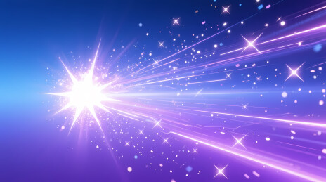 紫蓝星芒爆发宇宙科幻图景