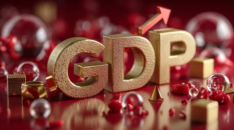 GDP经济指标增长数据财经图