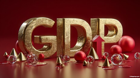 GDP经济指标增长数据财经图