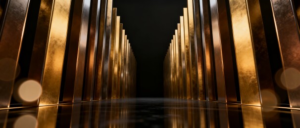 金箔黑色高级展厅背景