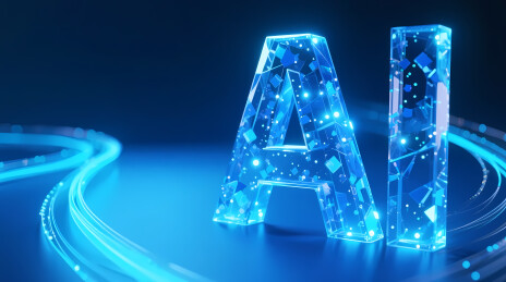 璀璨蓝光晶体 AI 字母