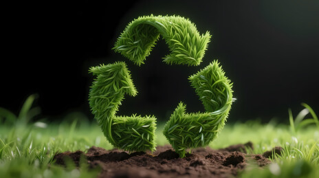 苔藓循环标志象征自然复苏