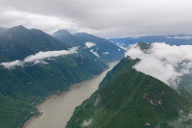 中国湖北恩施市巴东县巫峡口风景区夏季风光