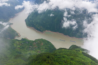 中国湖北恩施市巴东县巫峡口风景区夏季风光