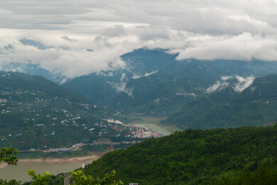 中国湖北恩施市巴东县巫峡口风景区夏季风光