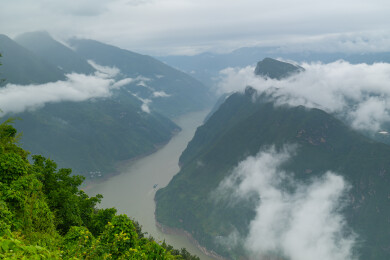 中国湖北恩施市巴东县巫峡口风景区夏季风光