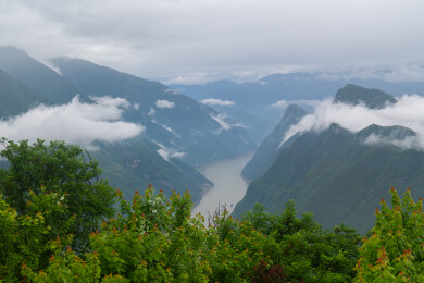 中国湖北恩施市巴东县巫峡口风景区夏季风光
