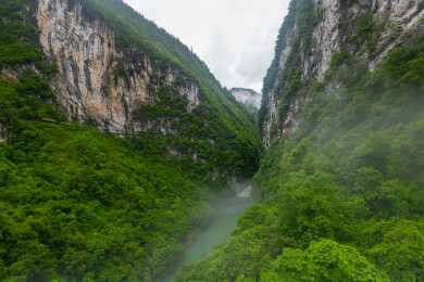 中国湖北恩施建始地心谷景区自然风光