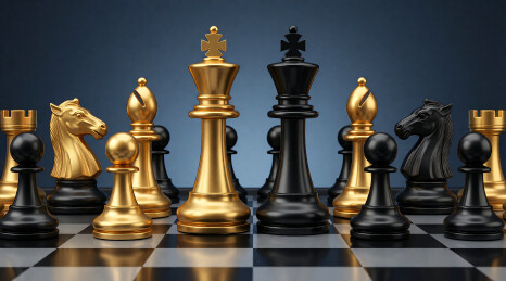 商业战略象棋背景