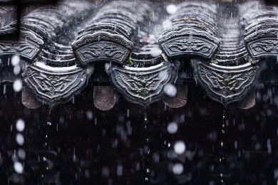 中国浙江杭州西湖郭庄雨帘