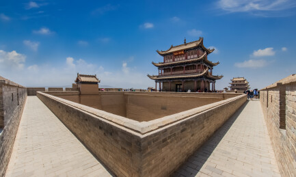 中国甘肃省嘉峪关市嘉峪关长城天下雄关城楼