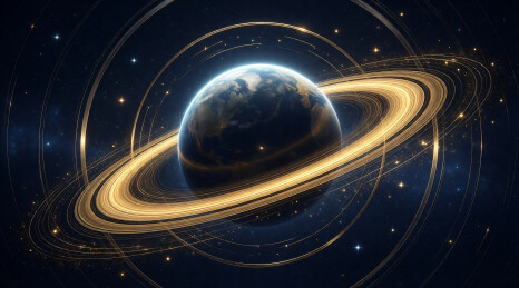 暗金宇宙星环背景