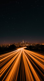 夜景城市公路光轨
