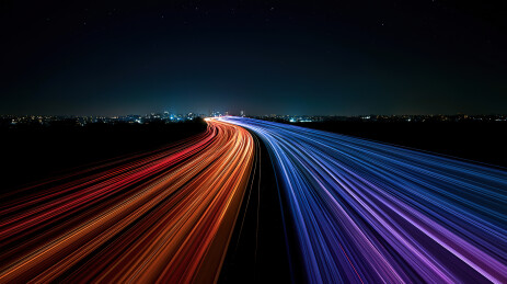 夜景公路光轨