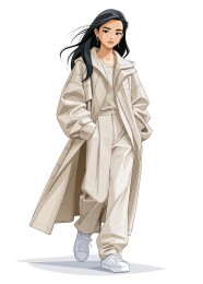 时尚女性穿搭展示