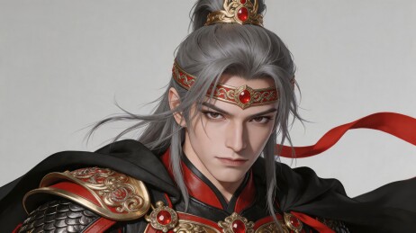 银发古装男子肖像