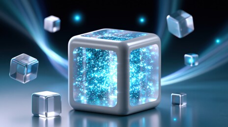 发光立方体科技感画面