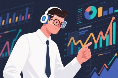 数据分析师分析商业图表