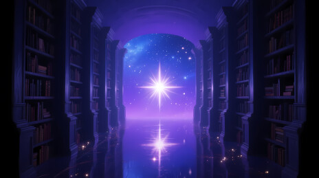 紫穹书架与悬浮星芒
