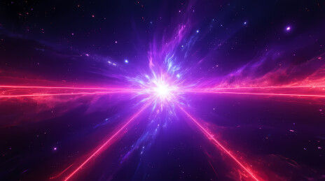 宇宙中心爆发璀璨光爆