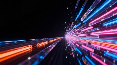 霓虹光条速度通道赛博科技抽象背景