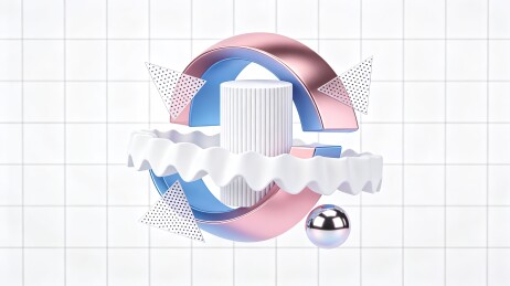 现代抽象环形几何图形网格背景