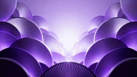 对称淡紫扇形企业活动宣讲背景