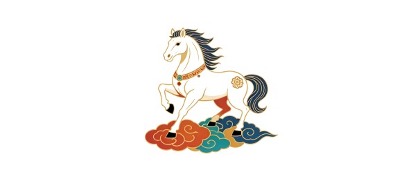 中国传统天马祥云图案