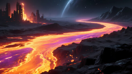 熔岩河与末日外星废墟