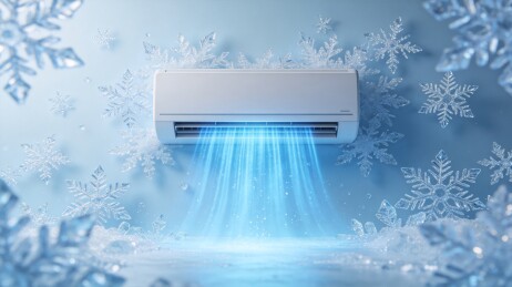 空调制冷夏日清凉产品宣传图