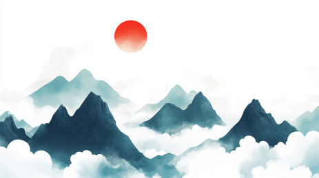 翠峰千叠入云天