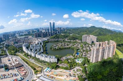 深圳市龙华区别墅建筑群航拍大全景